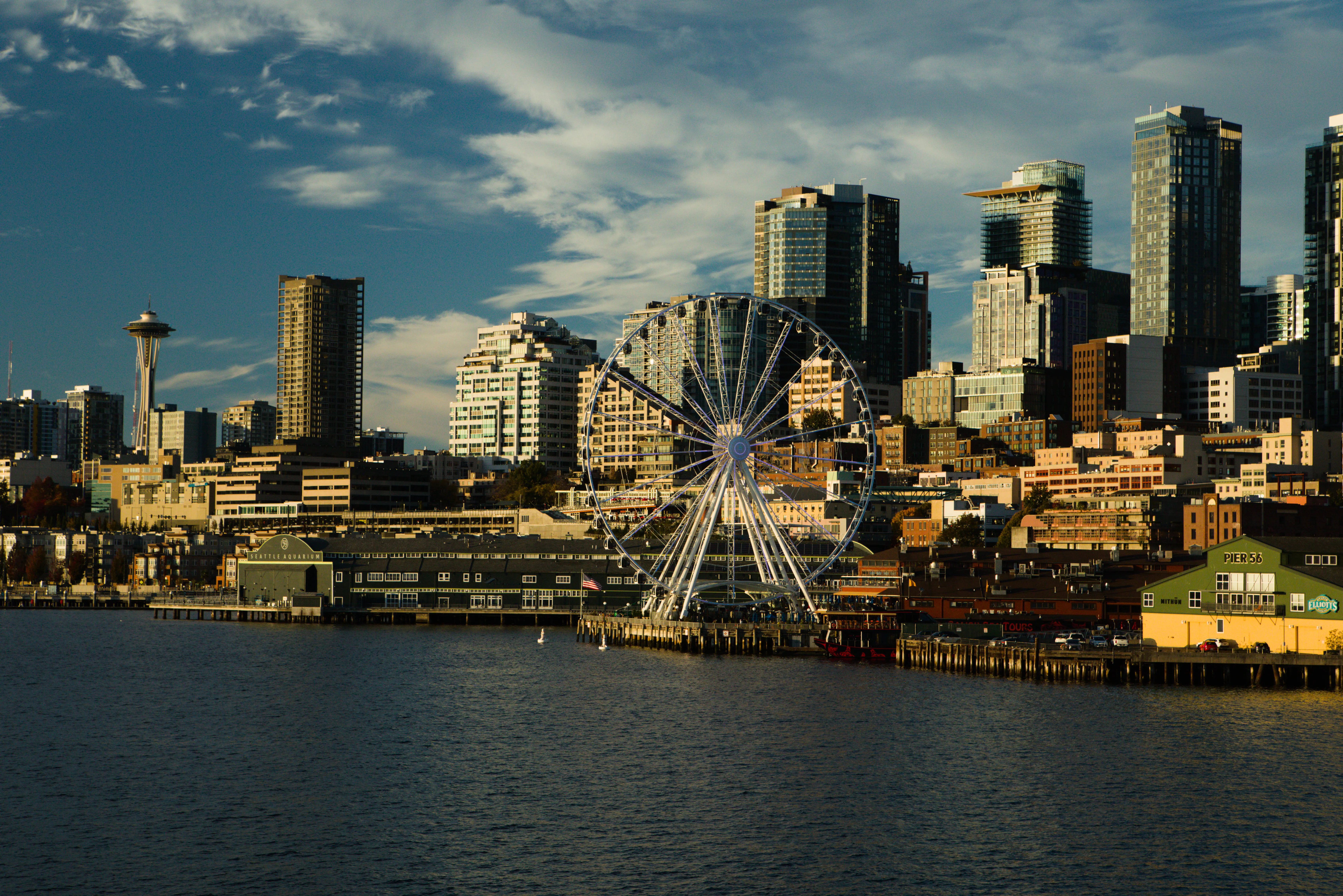 Downtown Seattle, as seen from the Sound