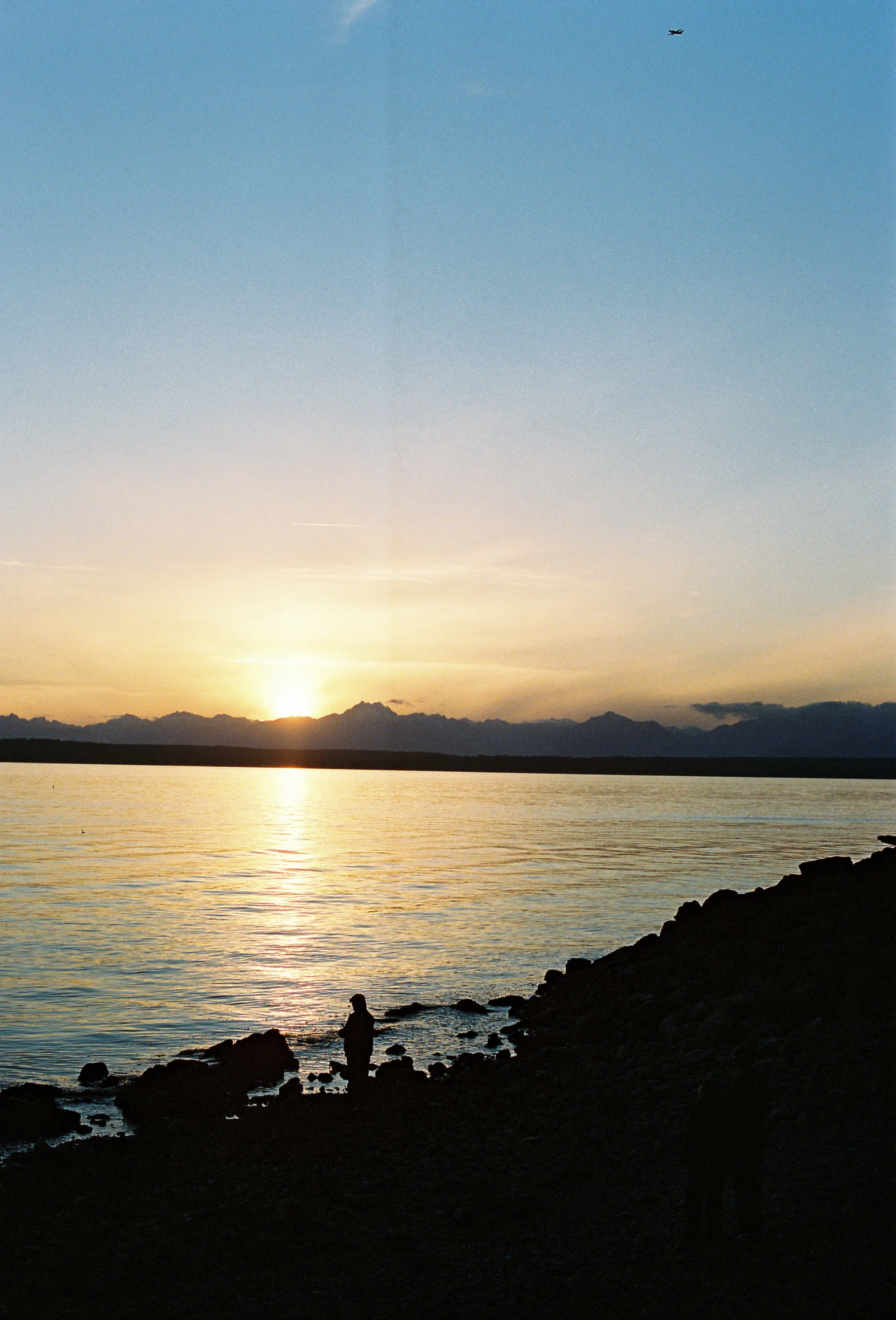 View of the Olympic Mountains from Seattle's Pocket Beach