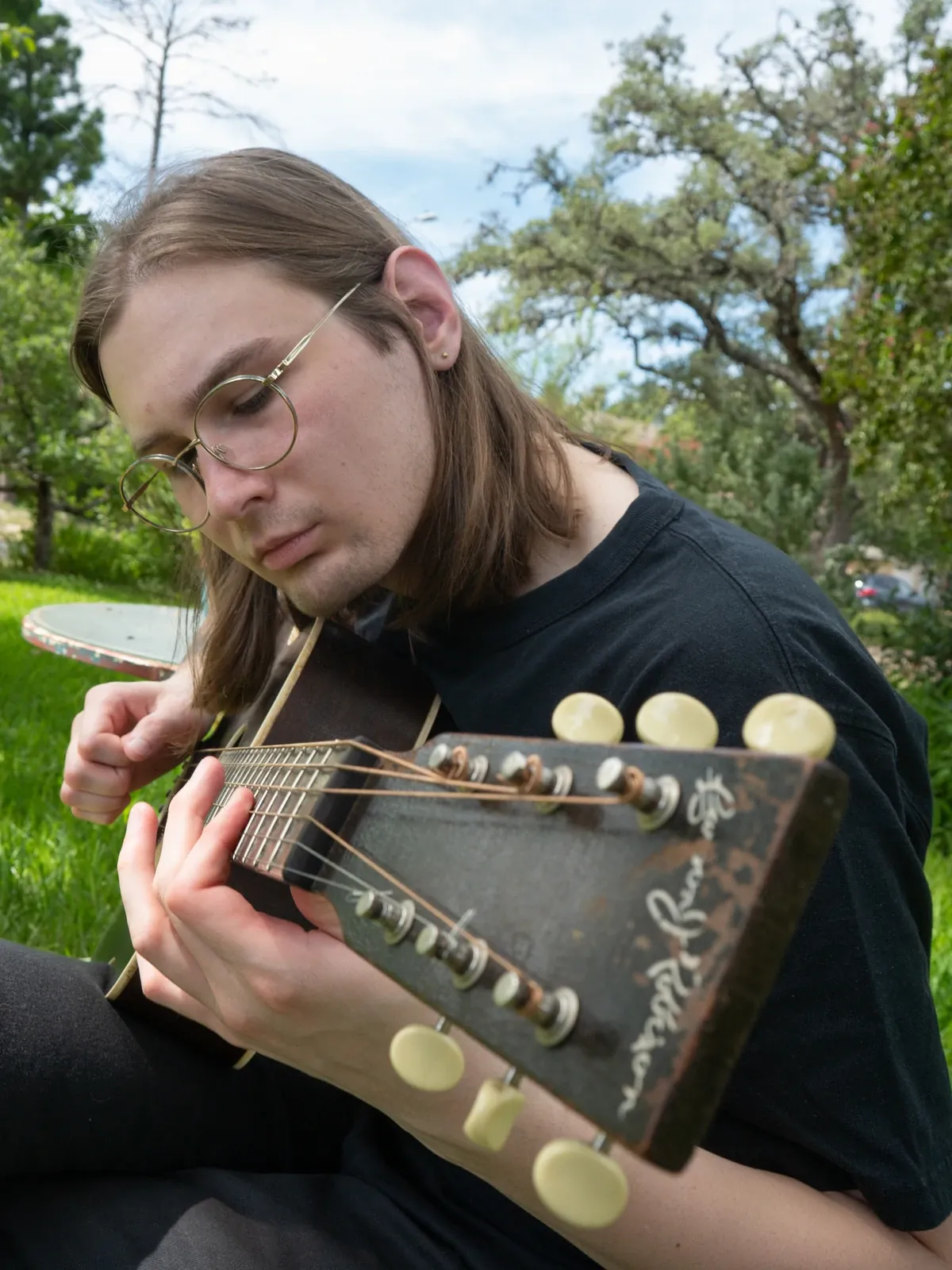 playing guitar, credit: John Grubbs rockslidephotography