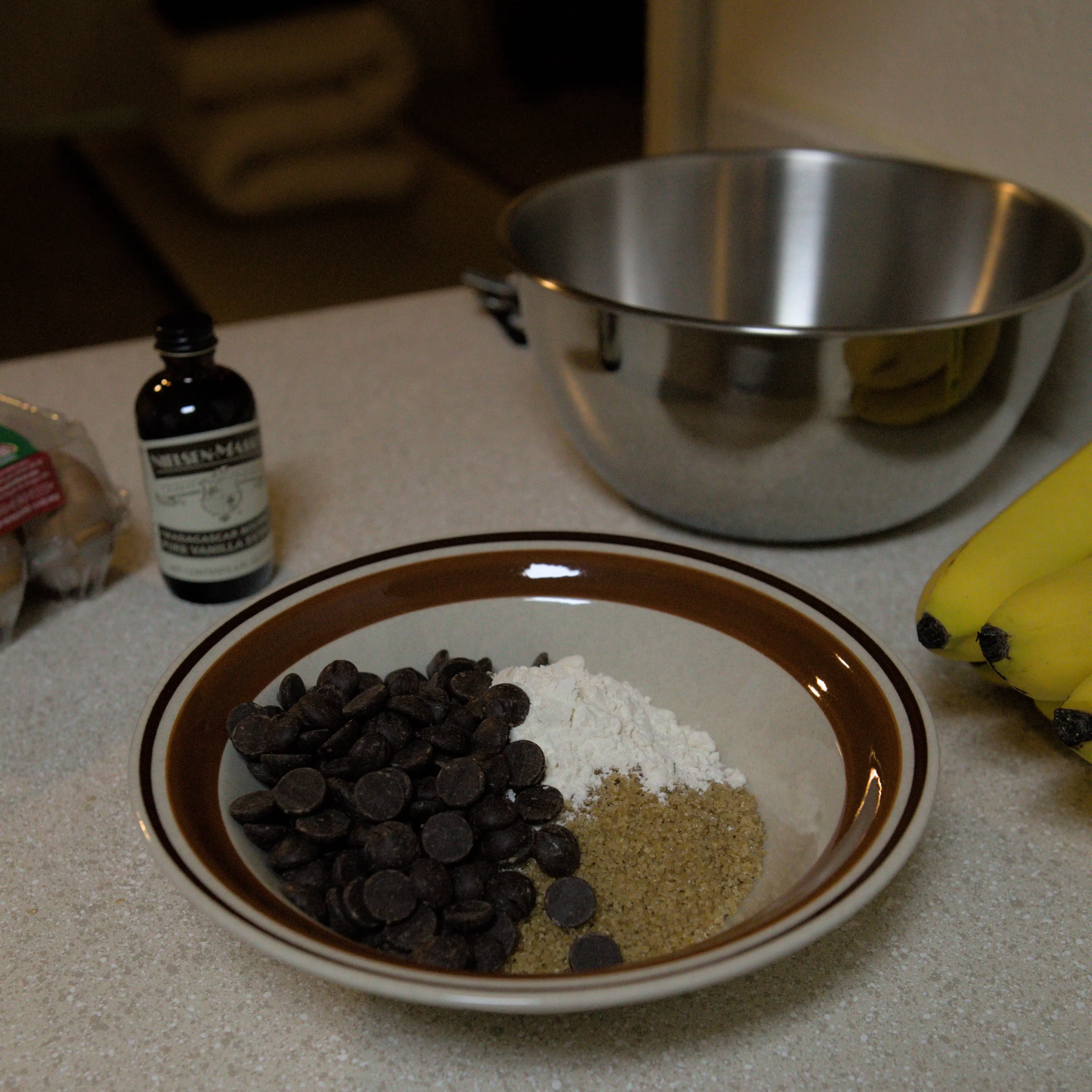Bowl of the dry ingredients