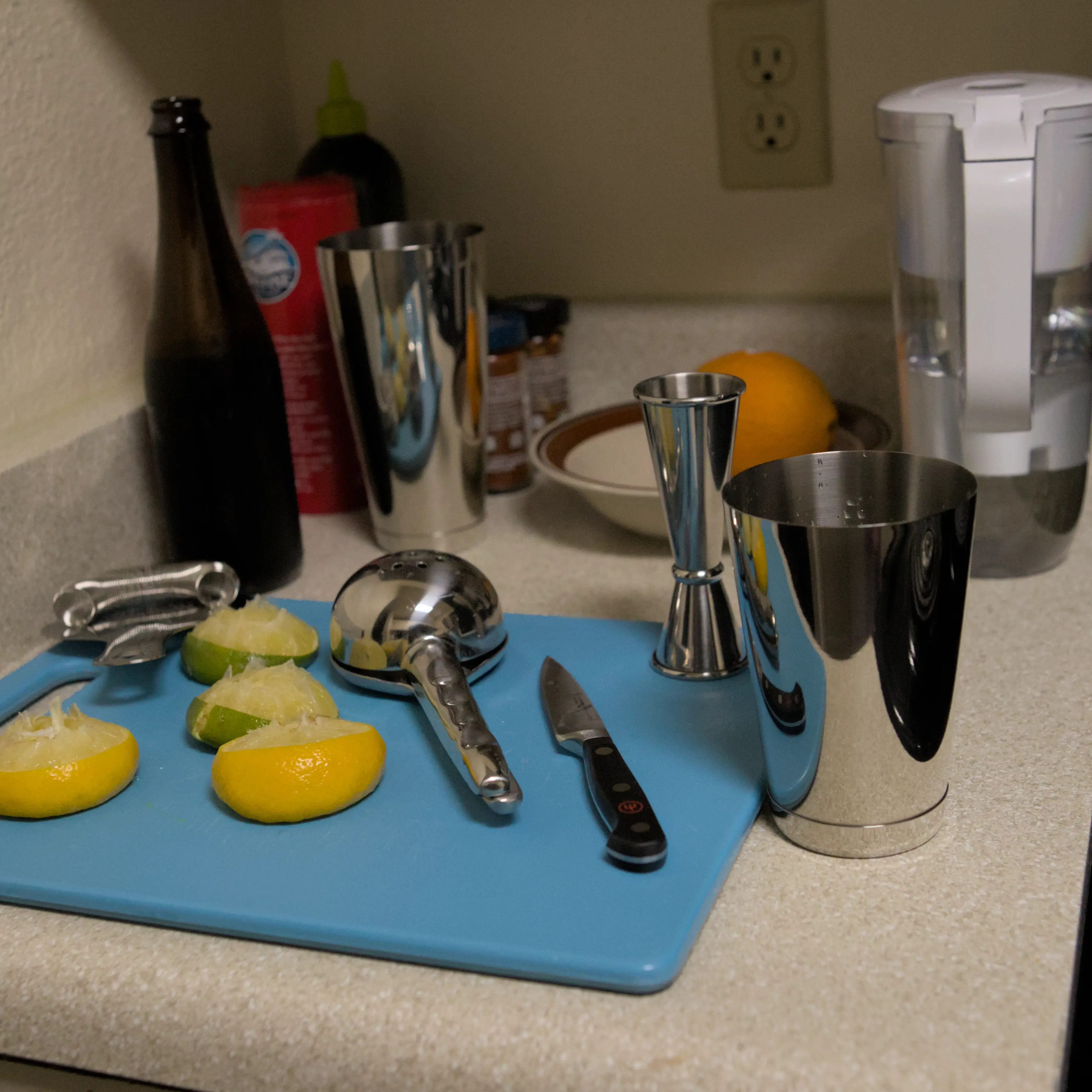 Ingredients after fruit have been juiced