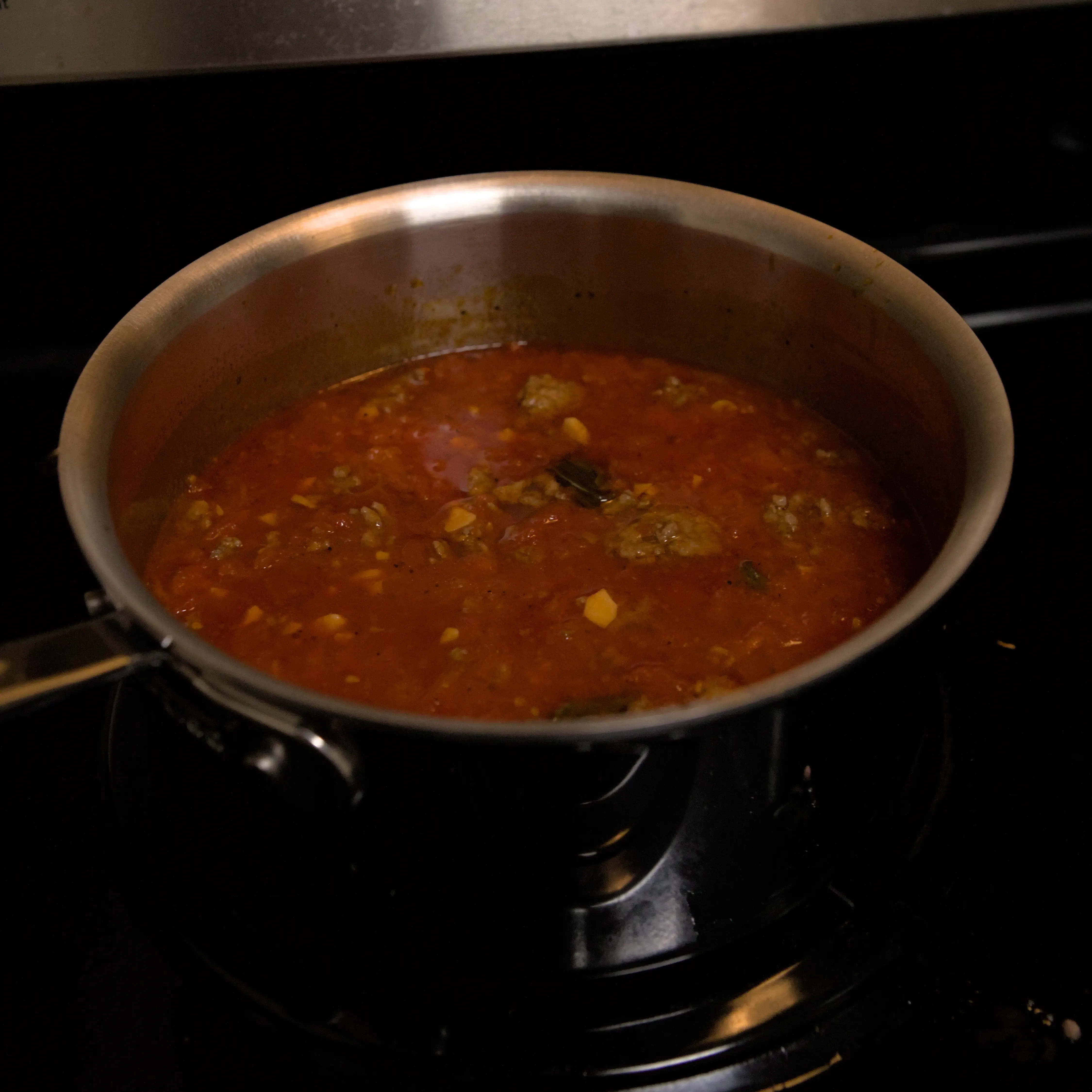 Sauce with the meat added